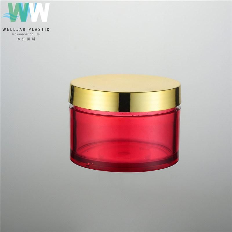 Red Color 40ml Pet Plastic Jar with PP Cap and Aluminum Cap