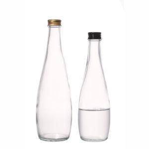 High Quality 330ml 500ml Screw Top Clear Customize Glass Bottles with Lids Factor