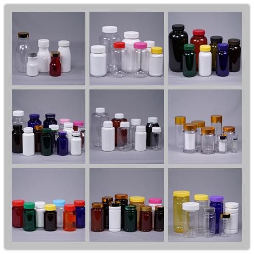 Plastic Pet 300ml Glass-Imitated Bottle for Medicine/Cosmetic Packaging