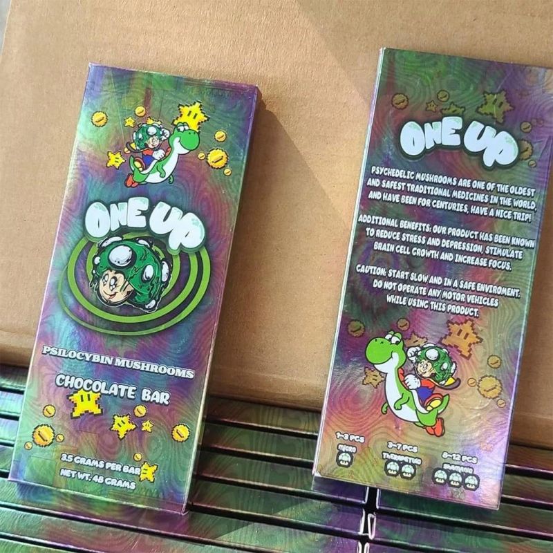 One up Packaging Box for One up Mushroom Chocolate Bar