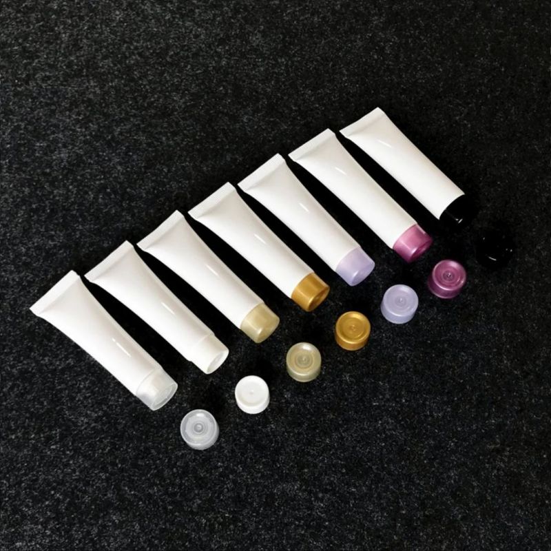 Free Sample 60ml White Empty Plastic PE Shampoo Tube Hand Cream Body Lotion Soft Plastic Tubes with Black Caps