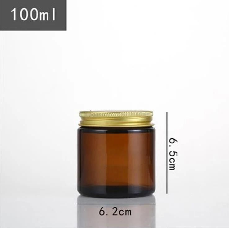 4oz 120ml Amber Glass Candle Storage Jar with Lids Scent Candle Holder Jar with Lids