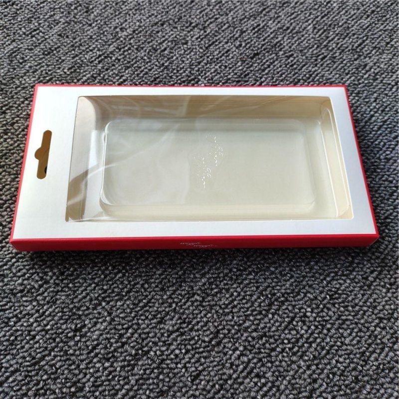 Paper Printing Window Box with Transparent Inner Blister Tray Custom Packaging Set for Phone Case