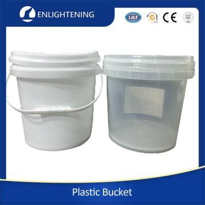 Transparent Clear Wholesale Price 5 Gallon 19L Bucket Plastic Pail with Handle and Lid