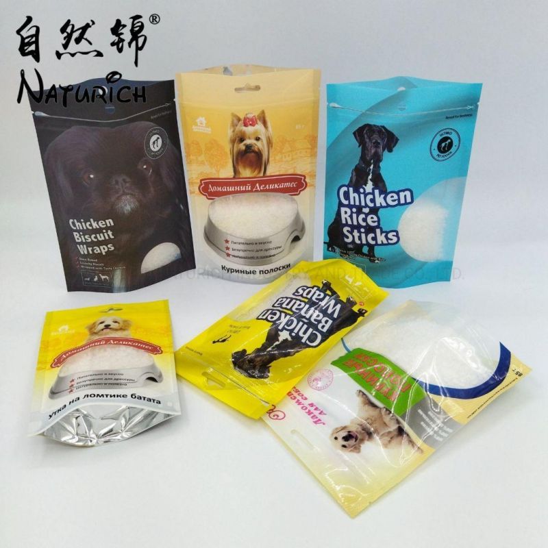 Digital Printing Pet Treat Snacks Packaging Zipper Stand up Bag Plastic Bag for Pet Food