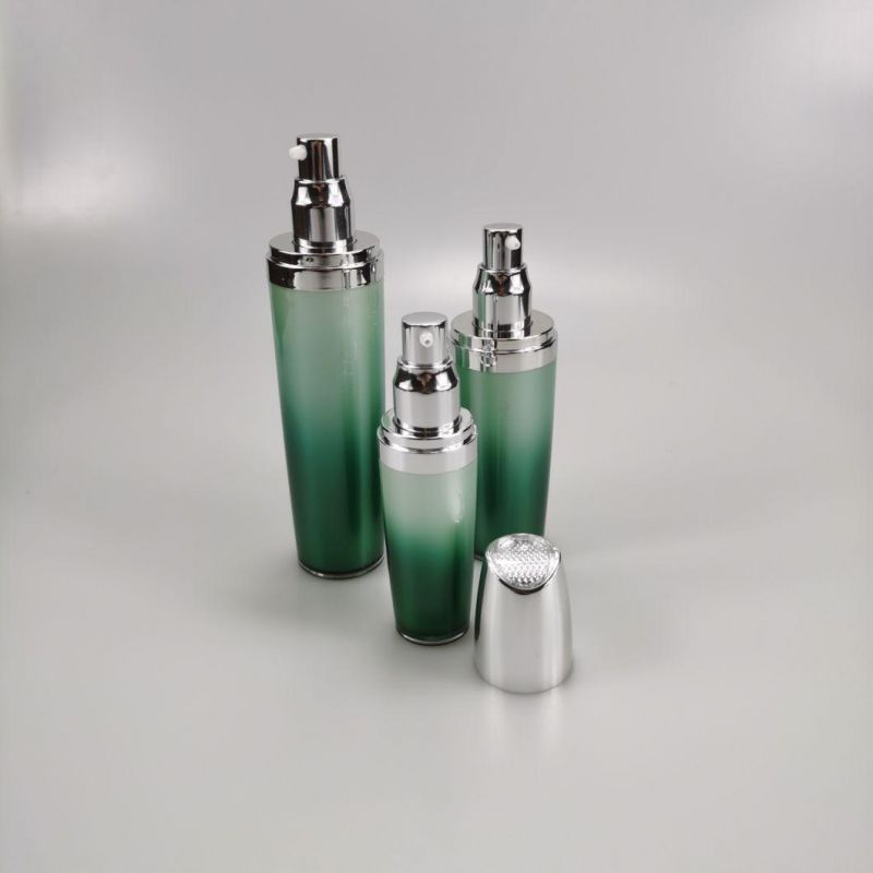 30ml 50ml 100ml Round Green Acrylic Emulsion Bottle Essence Bottle for Cream Serum