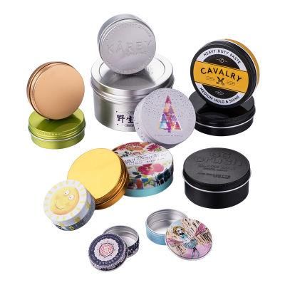 Colored Screwed Cap Cosmetic Tin Aluminum Jars