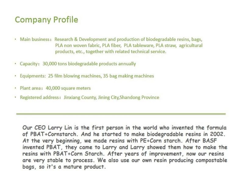 Compostable Plastic Raw Material Biodegradable & Compostable Resins