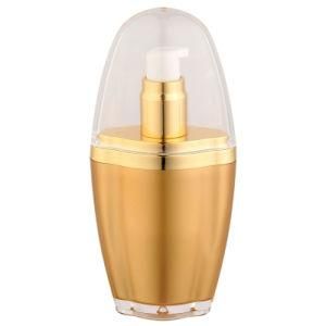 Golden Transparent Empty Lotion Bottles Hand Cream Pump Bottle