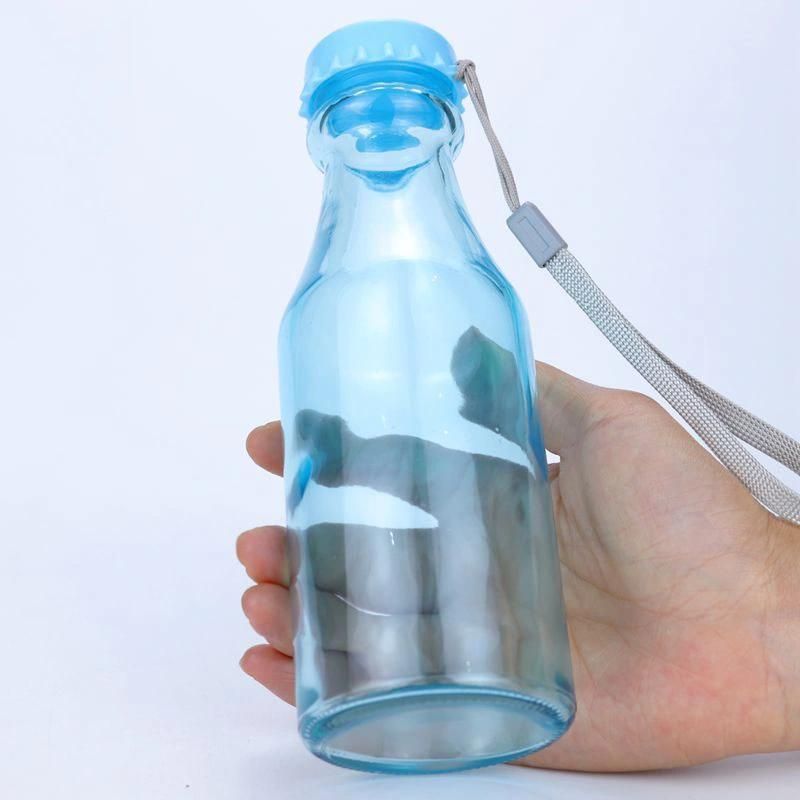 Candy Colors Fashionable Glass Soda Water Bottle 350ml