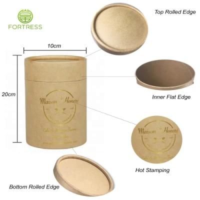 Compostable Recyclable Kraft Round Paper Tube Coffee Tea Paper Tube
