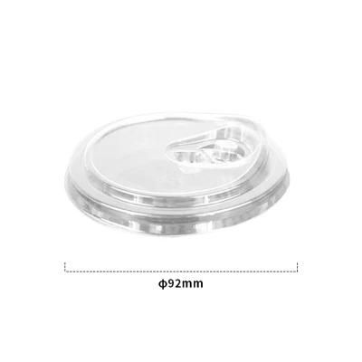 Disposable Plastic Tableware 92mm Diameter Pet Plastic Lid Transparent Custom for Cup