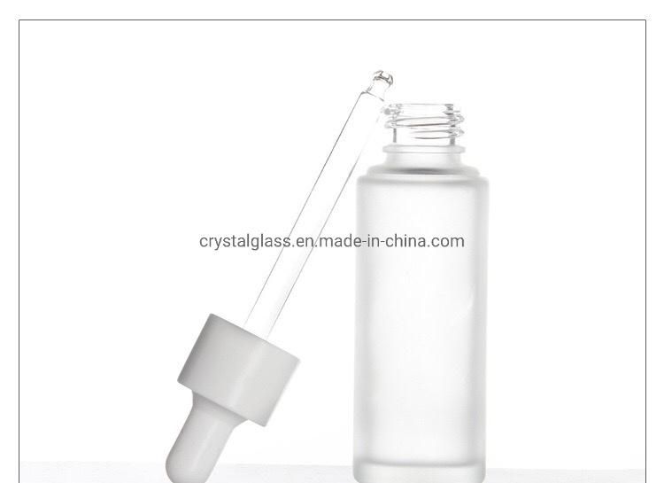 30ml White Color Lotion Oil Bottle with White Dropper