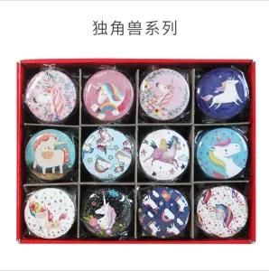 Unicorn Series Wind Design Jewelry Tea Tinplate Box Gift Packaging Iron Box