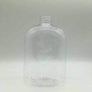 500ml Transparent Plastic Pet Square Lotion Bottle Packaging Bottle with Black Lotion Pump China Manufacturer OEM