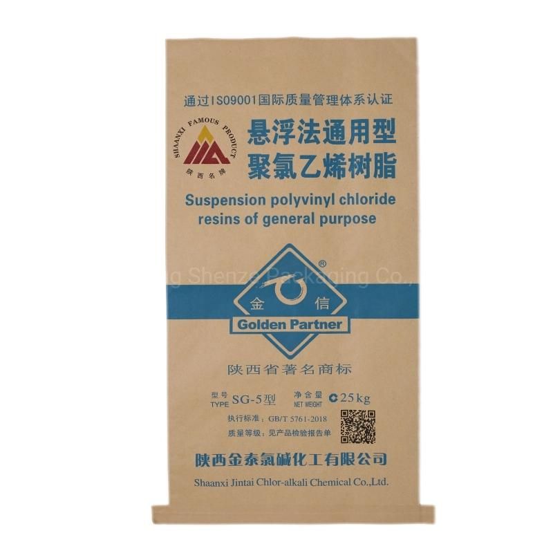 PP/HDPE Plastic Woven Compound Packaging Composite Paper Bag 25 Kg Cement 20kg Industrial Laminated Kraft Paper Sack Shop