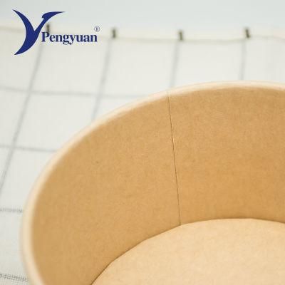 China Wholesale Food Packaging Bowl Kraft Paper Bowl with Lid
