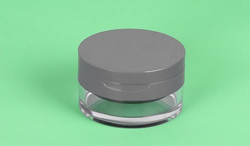 15g Empty Round Plastic Loose Powder Case for Glitter Powder with Mirror