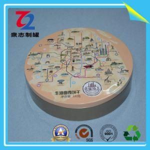 Map Round Tin Can