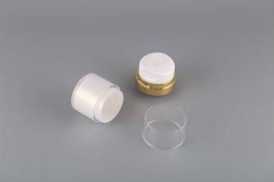 Luxury 15g 30g 50g Press Airless Cosmetic Facial Care Cream Glass Jar Vacuum Plastic Packaging Container