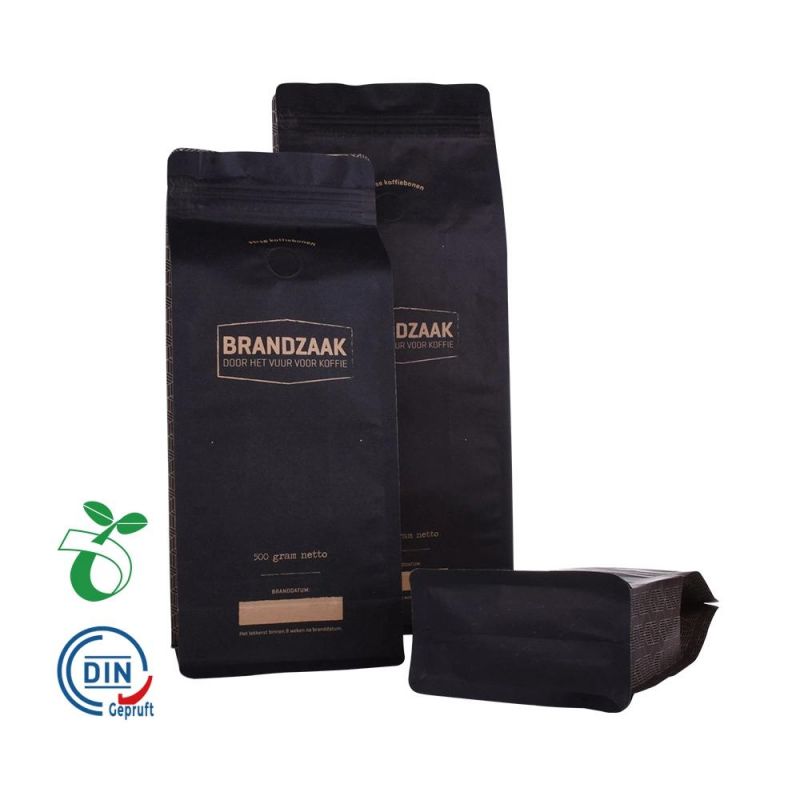 Recyclable Custom Printed Paper Coffee Bag with Valve