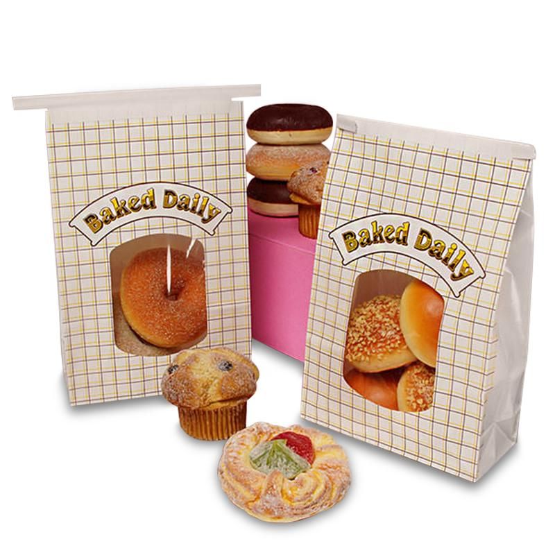 Tin Tie Food Packaging Brown Kraft Paper Bag with Window