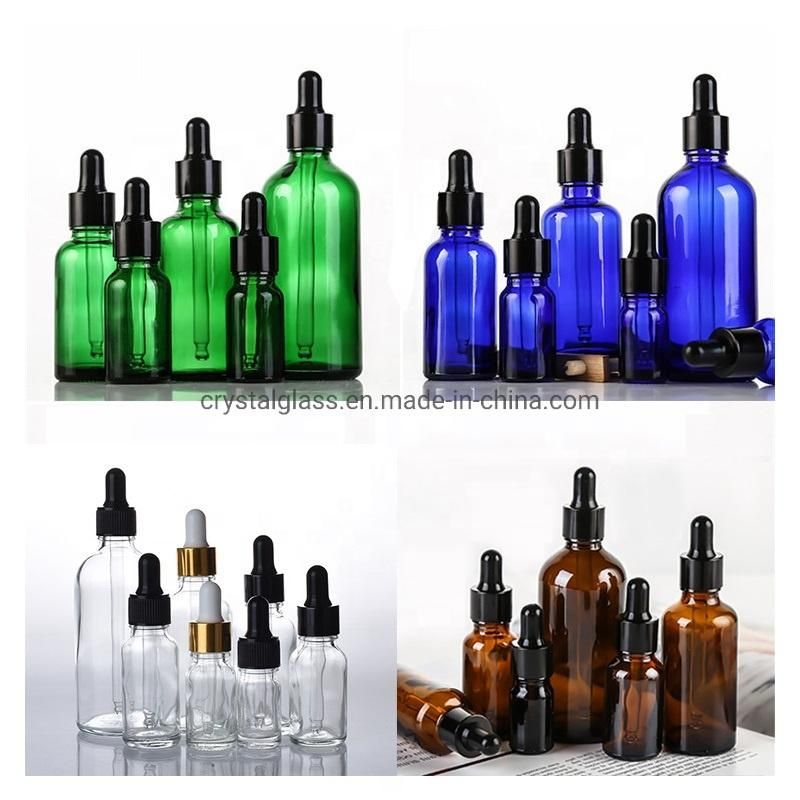 10ml 15ml 30ml Cobalt Blue Glass Essential Oil Dropper Bottle for Cosmetic Packing