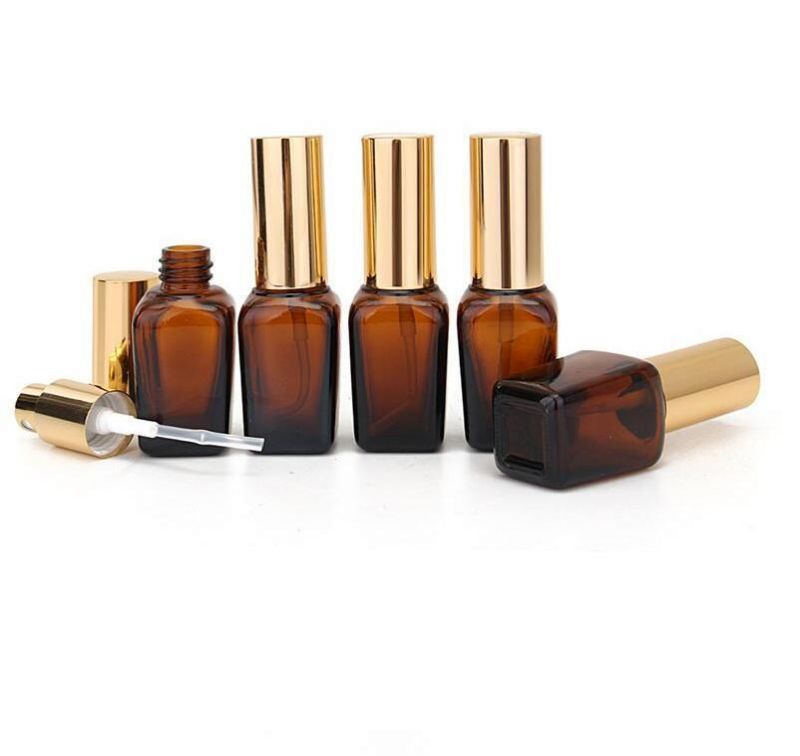 Square Empty Thick Amber Glass Perfume Spray Bottles Lotion Bottle Portable Perfumes Atomizer Container 10/20/30/50/100ml