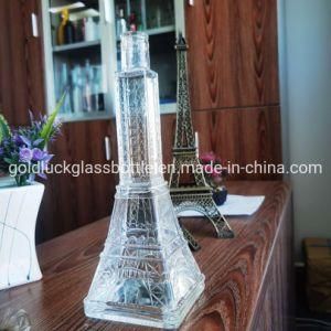 Custom Tower Shape Empty 500ml Spirit Liquor Glass Bottle with Cap