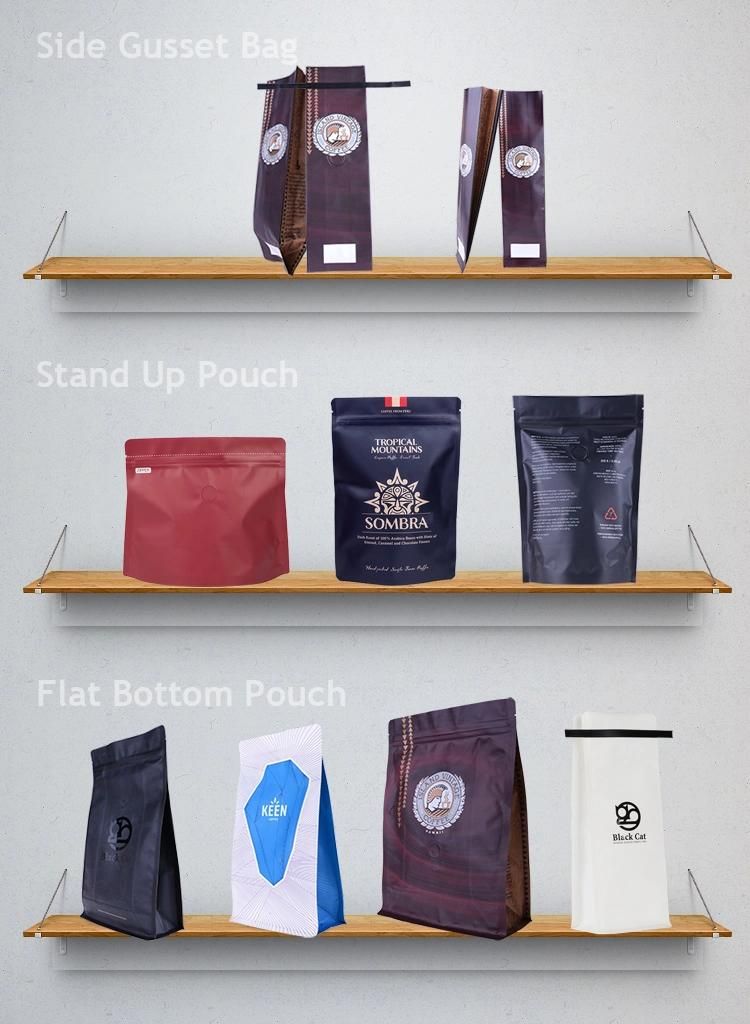 Customized Biodegradable Paper Tin Tie Resealable Coffee Bags