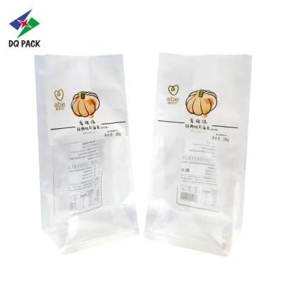Manufacturers Wholesale Reusable Quad Seal Flat Bottom Customized Side Gusset Bags for Biscuit Snack Coffee Bread Nuts