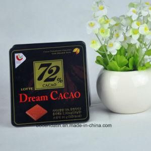 Custom Square Black Small Chocolate Tin Box, Chocolate Tin Can, Chocolate Packaging