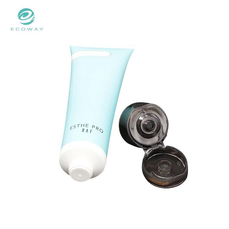 Blue Bottle Customized Empty Soft Face Clean Packaging Face Wash Tube