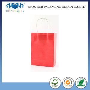 Factory Red Color OEM Custom Kraft Material Paper Bags