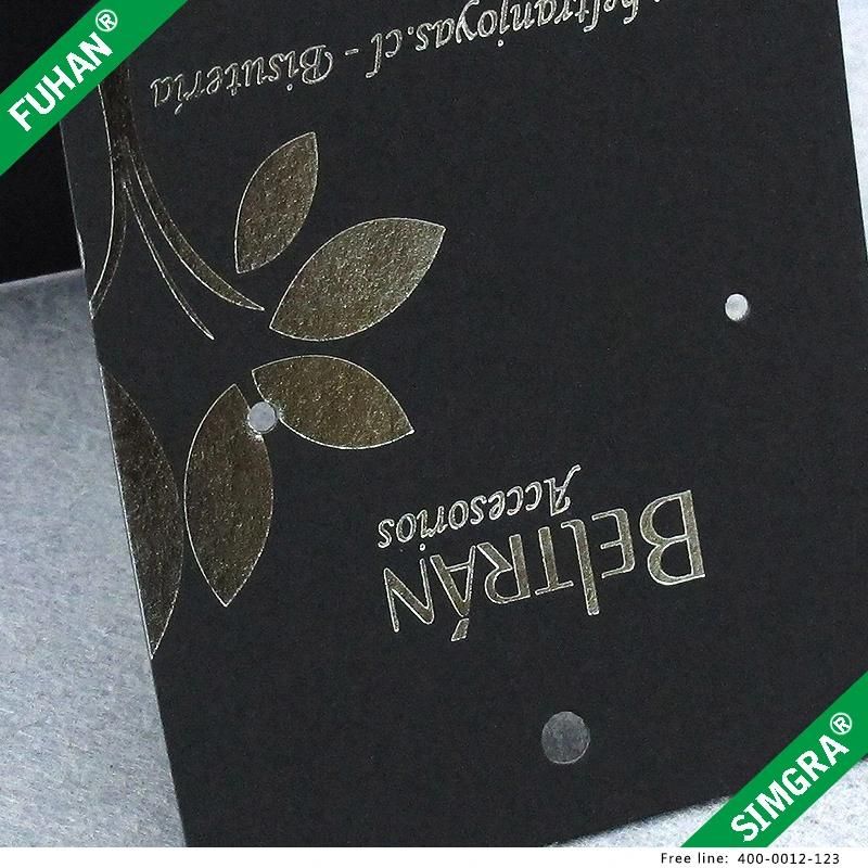 Black Hot Stamping Logo Paper Jewelry Tag
