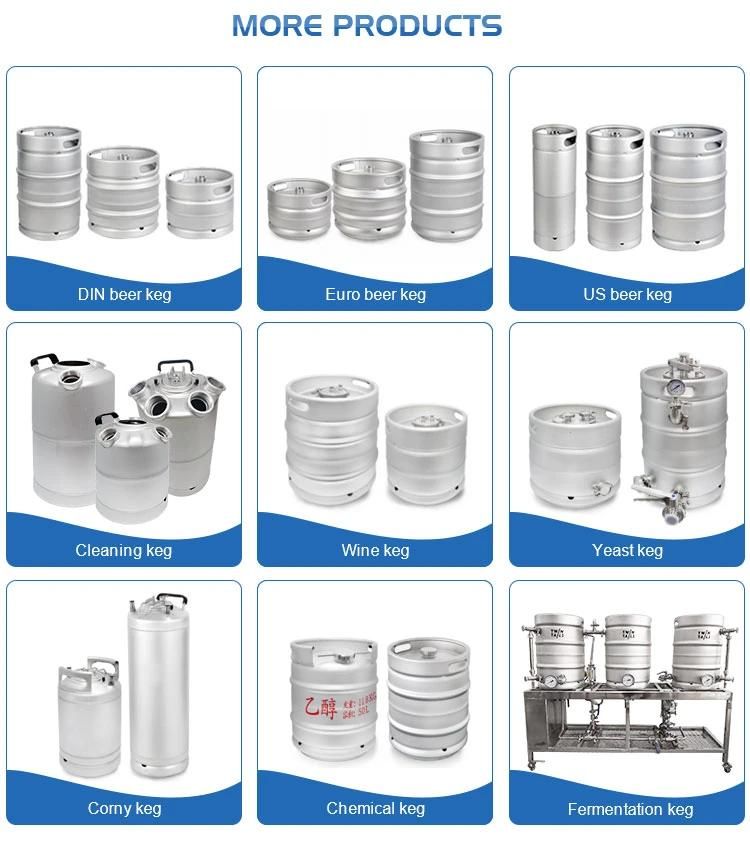 Homebrew FDA 304 Stainless Steel Type Spear 20 Bbl Brewhouse 20L Us Standard Brewery Keg for Sale Beer Barrel 1/6 Bbl