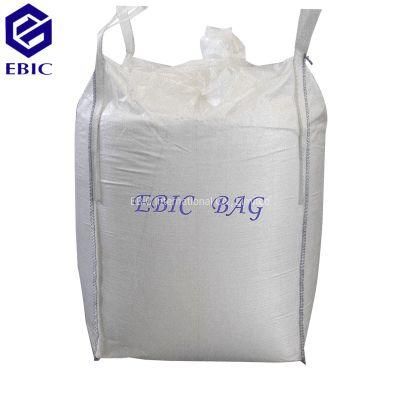 2750lbs Corner Loops Baffle Cubic Sand Sling Ton Jumbo Bulk FIBC Q Ventilated Firewood Fertilizer Cement PP Packing Plastic Big Bag Super Sack