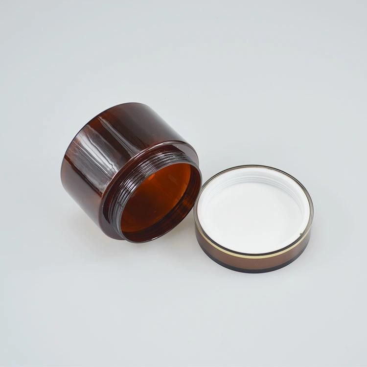 Vitamin Capsule Bottle Amber Capsule Container 290 Ml Wide Mouthed Plastic Bottle for Packaging