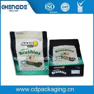 Rotogravure Printing Plastic Laminated Flat Bottom Box Pouch with Zipper