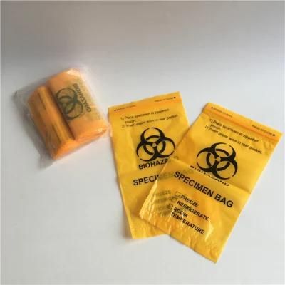 Biohazard Privacy Double Pocket Specimen Zip Lock Style Bags