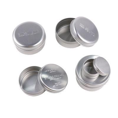 Plain Silver Aluminum Cosmetic Cream Jar with Screw Lid