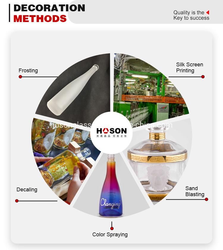 Hoson Hot Sale Extra Flint 50ml 5cl 75ml 100ml 10cl Bottle Vodka Mini Glass Bottle