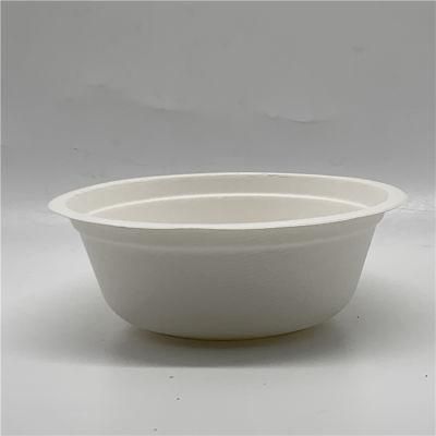 100% Compostable White Color Bagasse Bowl