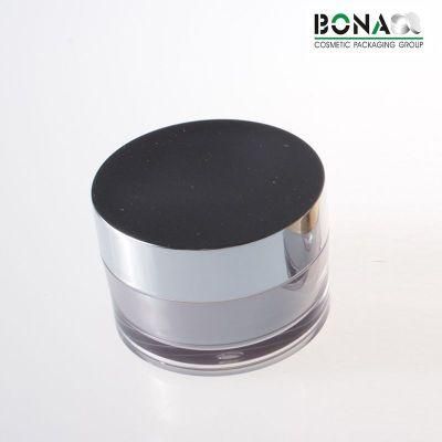 30g Acrylic Cream Jar with Shinny Metallized Cap