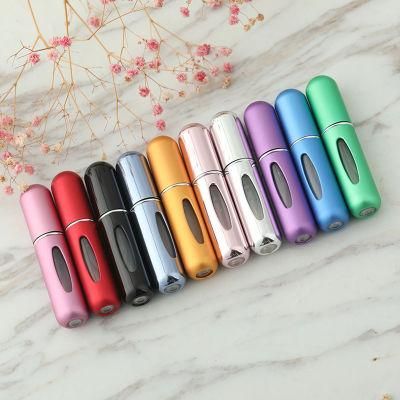 Supplier 5ml 8ml Corlorful Empty Travel Refillable Mist Mini Perfume Spray Bottle with Aluminum Lids