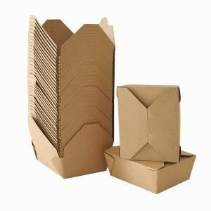 Paper Biodegradable Takeout Box Greaseproof Packaging Box Custom Services