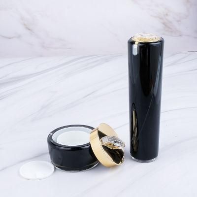 Beauty 15g 30g Round Frosted Luxury Black Cosmetic Product Lipscrub Bodybutter Containers