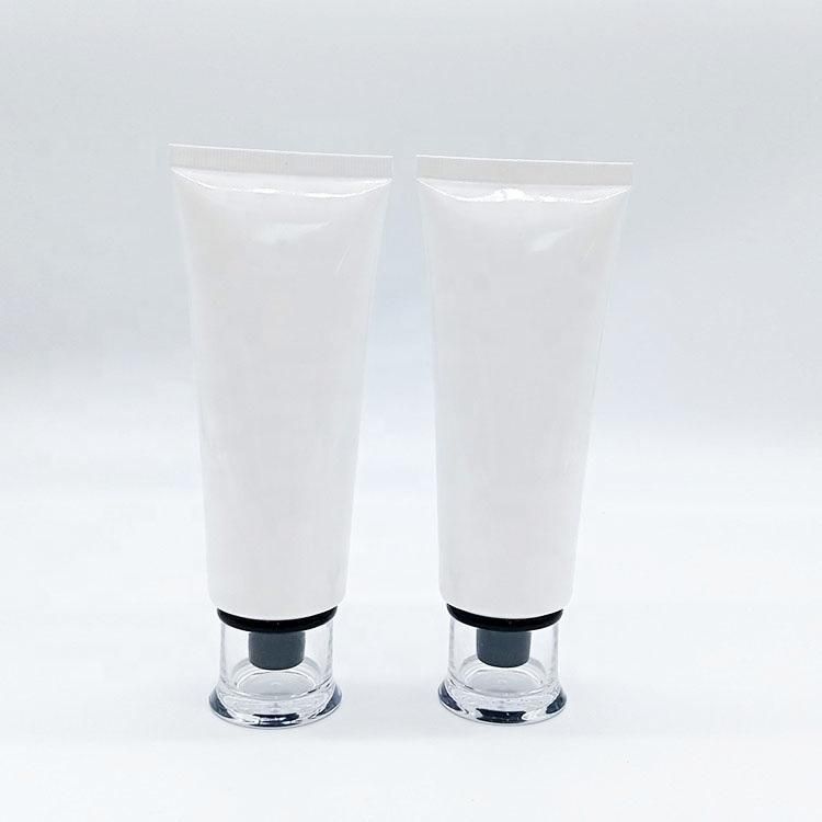 Cosmetic Plastic Tube with Acrylic Cover Facial Cleanser Tube