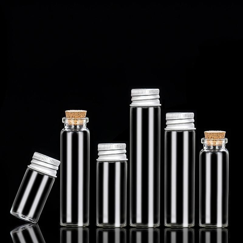 Mini Borosilicate Small Tiny Drifting Wishing Glass Bottles Vial with Cork Stopper