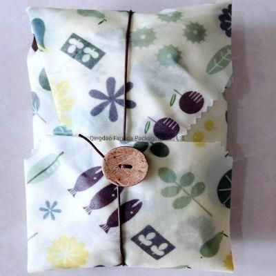 Food Beeswax Wrap Organic Cotton Beeswax Cloth Reusable Packaging Cloth